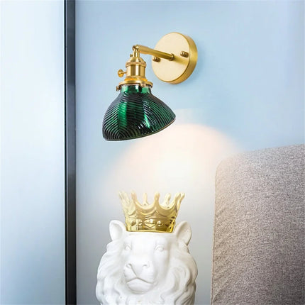 Applique murale nordique en laiton et verre pour décoration intérieure — LZ4G7XQ