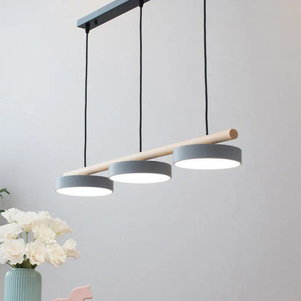 Lustre suspension nordique en bois massif avec LED intégrée — LZ4P9X