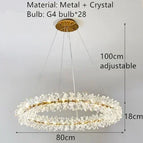 Diamètre 80 cm / Lumière chaude