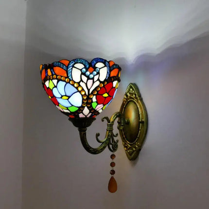 Applique murale en verre style méditerranéen vintage avec éclairage LED — LZ4P9XQ
