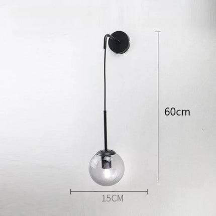 Applique murale rétro en verre au design nordique lumineux — LZ4X9T2