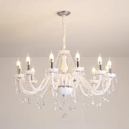 Lustre suspension tube incurvé en verre style nordique cristal — LZ4X7Q9
