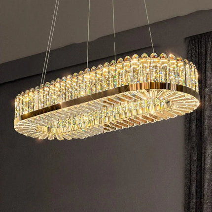 Lustre suspendu en cristal avec lampes LED luxueuses — LZ4X9Q7