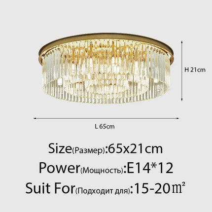 Lustre en cristal style nordique vintage pour intérieur élégant — LZ4X9J