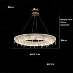 60 cm / Cadre chromé / Perle claire | Lumière neutre