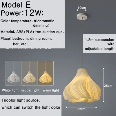 Lustre moderne à trois extrémités avec impression 3D créative — LZ4XJ9