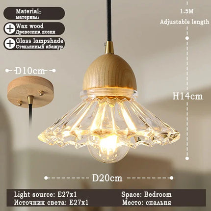 Suspension LED en verre au design nordique décoratif — LZ4P9XQ