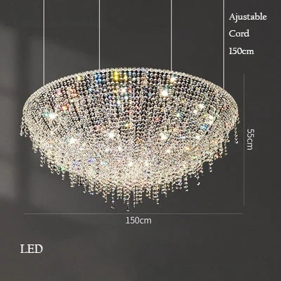 Lustre en cristal au design rétro pour décoration intérieure — LZ4QJ7