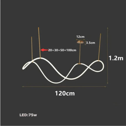 Lustre LED à intensité variable style nordique pour intérieur — LZ4X9JQ
