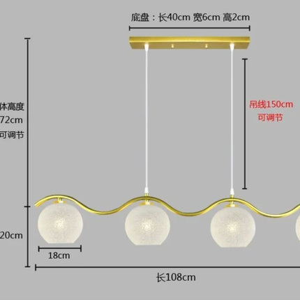 lustre moderne avec abat-jour en verre pour décoration maison