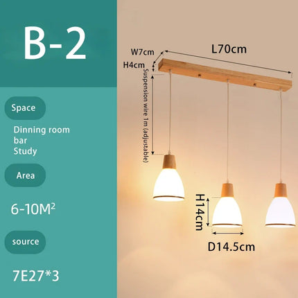 Lustre suspension en bois massif et verre — LZ4P9XQ