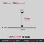 Noir L100cm / Blanc chaud (3000K)