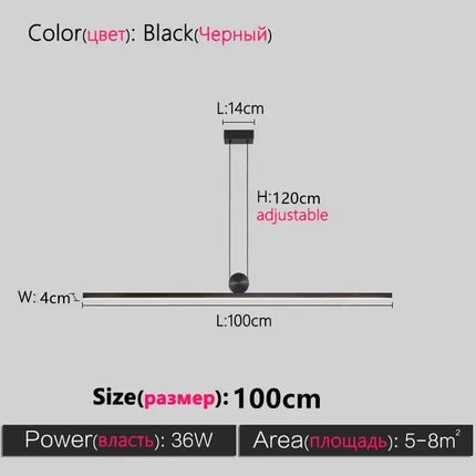 Suspension LED réglable pour décoration intérieure moderne — LZ4X9P