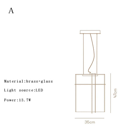 Suspension LED minimaliste en verre design italien — LZ4X9T