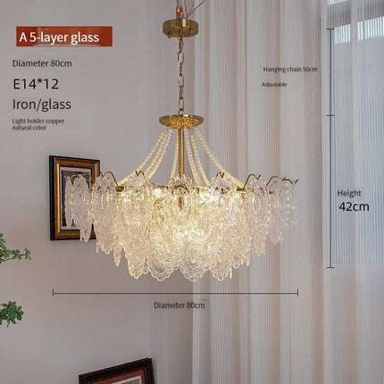 Lustre en verre clair pour intérieur élégant — LZ4X9P