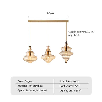 Suspension industrielle en verre élégante — LZ4D9XQ