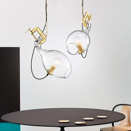 Lustre moderne en verre pour bar et salon design — LZ4X9T