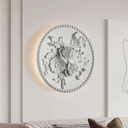 Applique murale circulaire en verre au style rétro pour intérieur élégant — LZ4X9D2