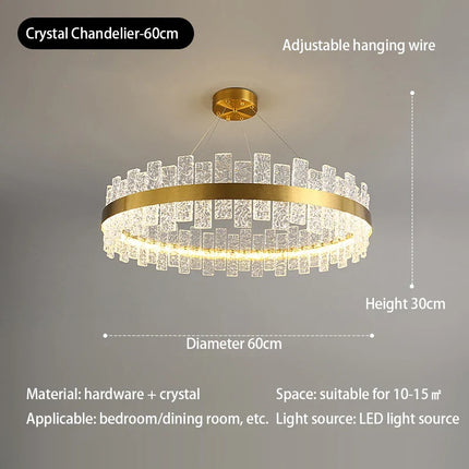 Suspension nordique en verre cristal au design moderne et élégant — LZ4X9P