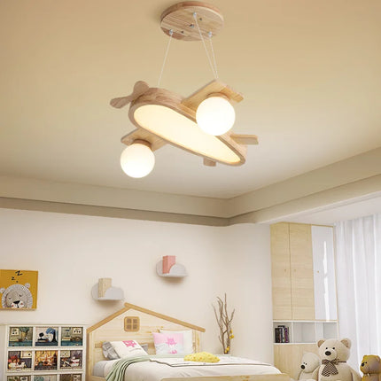 Lustre suspension en bois décoratif pour chambre d'enfant — LZ4P9X