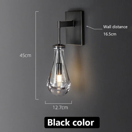 Applique murale LED luxe en verre et cuivre minimaliste 2023 — LZ4X9T