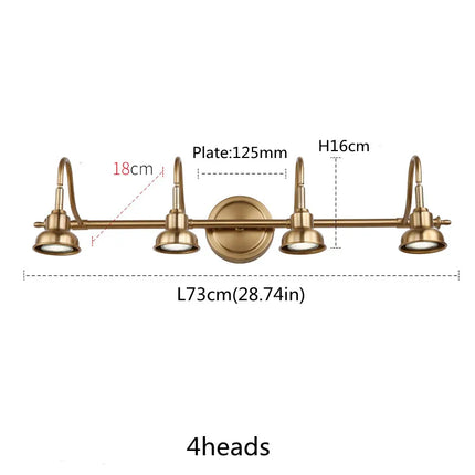 Applique murale LED américaine pour miroir de salle de bains avec ampoules offertes — LZ4X9J