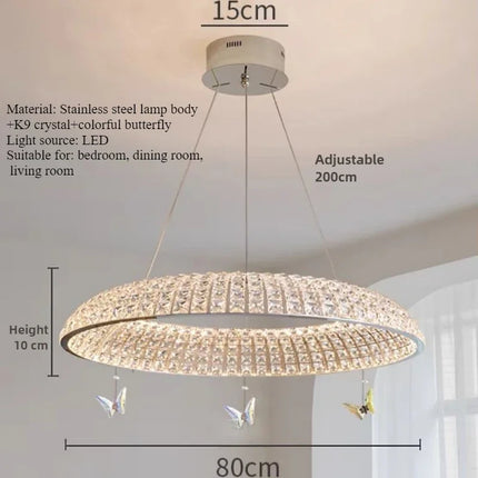 Suspension papillon en cristal pour décoration intérieure élégante — LZ4X9M