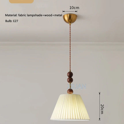 Lustre suspension rétro en lin style wabi-sabi pour décoration médiévale — LZ4X9P2