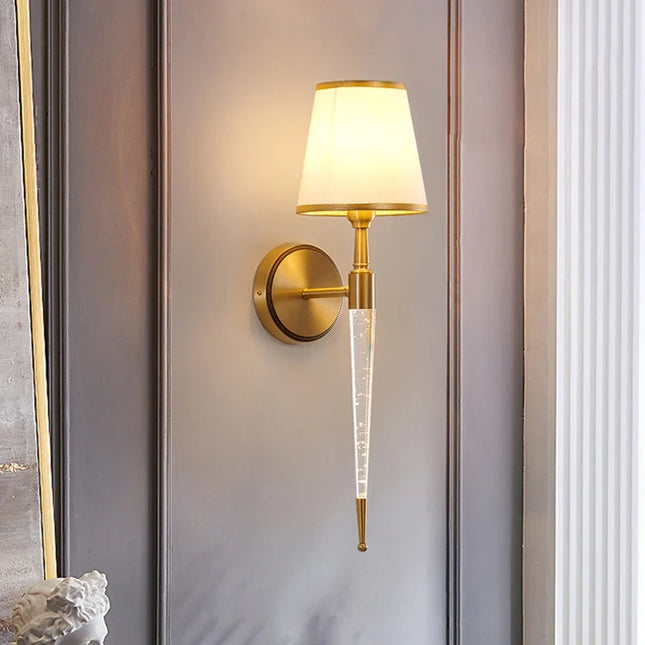 Applique murale rétro en cristal pour salon et chambre — LZ4X9T