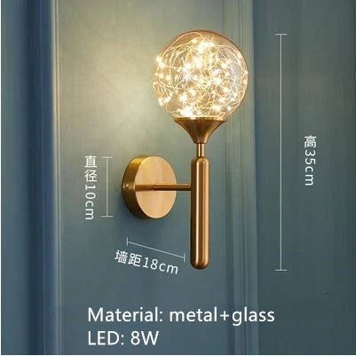 Lustre boule en verre à bulles pour éclairage romantique moderne — LZ4X9J