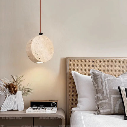 Suspension japonaise en pierre style wabi-sabi pour intérieur — LZ4G7Q2