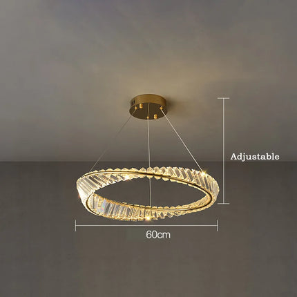 Suspension moderne en aluminium avec cristaux LED — LZ4X9T
