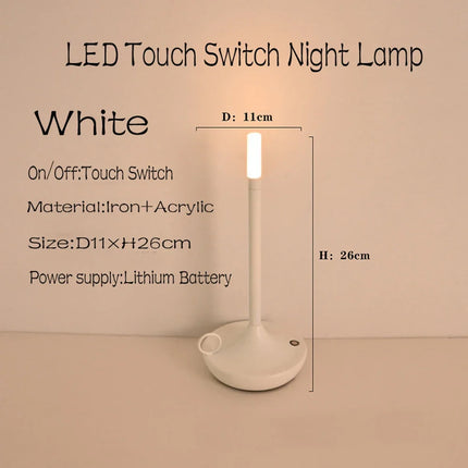 Lampe de table LED rechargeable tactile pour ambiance et décoration — LZ4X7Q