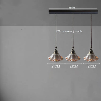 Suspension LED simple en céramique au design moderne — LZ4X9P