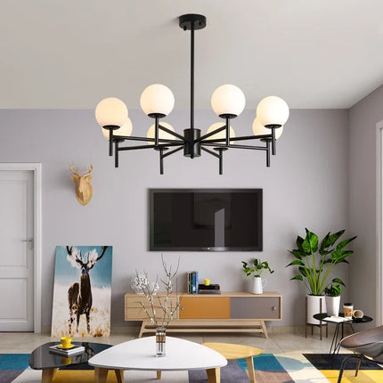Lustre en verre au design médiéval pour décoration intérieure moderne — LZ4P9XJ
