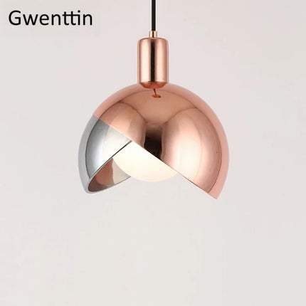 Suspension dorée avec éclairage LED décoratif moderne — LZ4X9T2