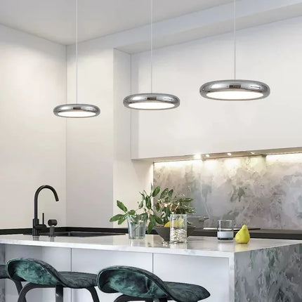 lustre rond moderne avec gradation pour restaurant et bar