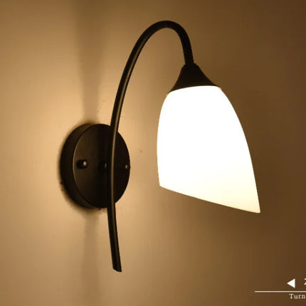 Lampe de chevet LED style américain en verre et fer pour hôtel — LZ4P9XQ