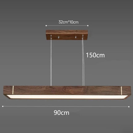 Suspension LED en bois au design moderne — LZ4X9P2