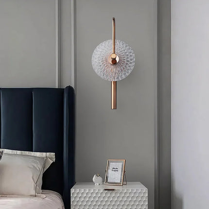 Applique murale ronde en verre avec éclairage LED pour ambiance cosy — LZ4X9P2