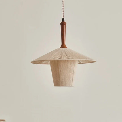 suspension japonaise wabi-sabi en coton tricoté à la main zen art