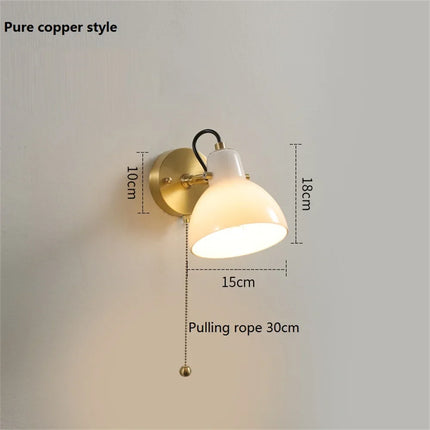 Applique murale en verre et laiton avec interrupteur intégré — LZ4X9T