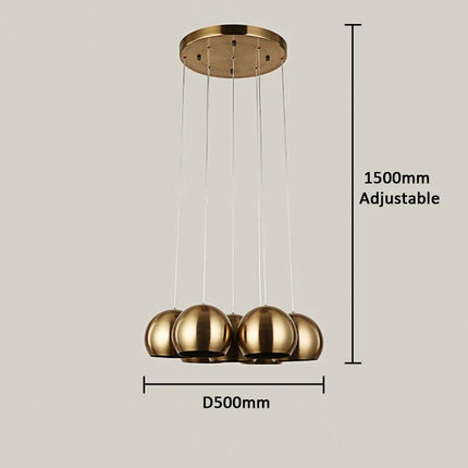 Suspension boule en métal style rétro américain pour bar et restaurant — LZ4F7Q2