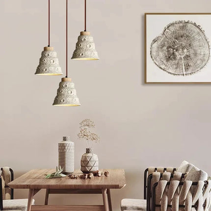 Lustre suspension en ciment micro-vent rustique pour bar et restaurant — LZ4X9T2