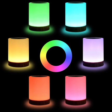 Lampe de table tactile LED rechargeable blanc chaud RGB pour chambre et salon — LZ4X9P
