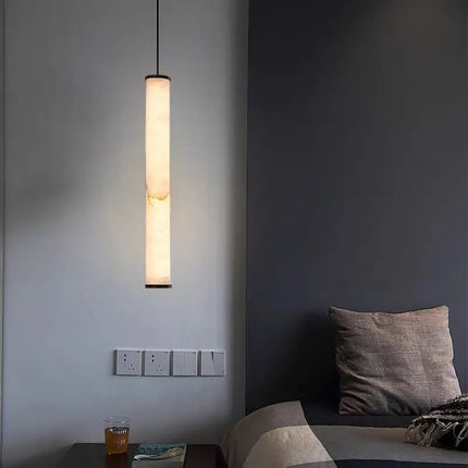 Lustre intérieur en marbre et laiton avec cordon réglable 3000K — LZ4X9P2