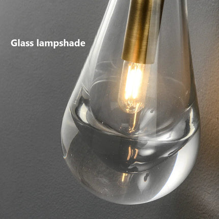 Applique murale LED luxe en verre et cuivre minimaliste 2023 — LZ4X9T