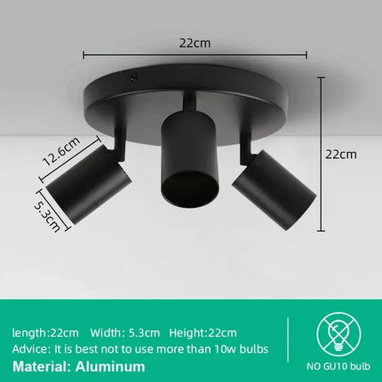 Spot LED sur rail pour éclairage intérieur avec ampoule remplaçable — LZ4X9M