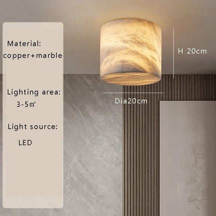 Plafonnier LED compact en marbre espagnol — LZ4J9X2