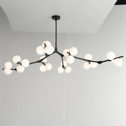 Lustre en verre avec branches et boules lumineuses décoratives — LZ4X9P